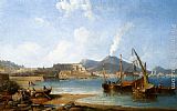James Wilson Carmichael The Bay Of Naples With Vesuvius Beyond painting